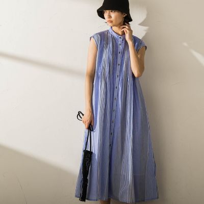 ＜MAYSON GREY（Women）＞インドボイルピンタックワンピース≪洗濯機で洗える≫