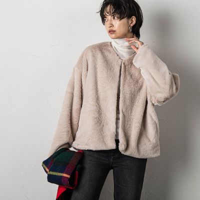 フェイクファーノーカラージャケット | MAYSON GREY（Women）/メイソン
