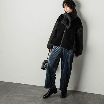 マフラー付ダンボールキルティングジャケット