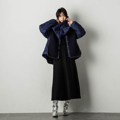 マフラー付ダンボールキルティングジャケット