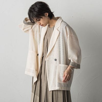 ＜socolla（Women）＞メッシュジャケット≪手洗い可能≫