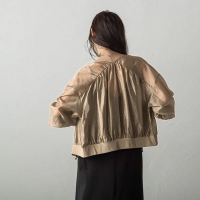 シアーＶネックブルゾン≪洗濯機で洗える≫