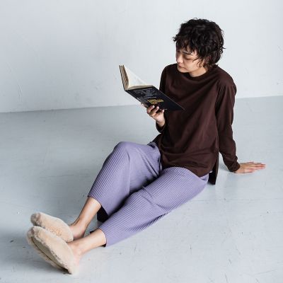 【ｓｏｃｏｌｌａ】リブノンストレスパンツ≪手洗い可能≫