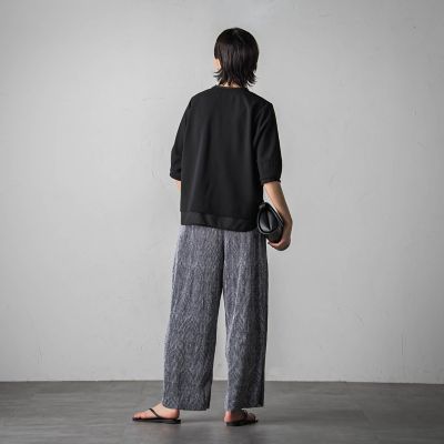 ⭐️23日まで限定価格⭐️プリーツプリーズペイズリー柄切り替えデザインパンツ極美品⭐️ ペイズリー柄プリーツパンツ | socolla（Women）/ソコラ | 三越