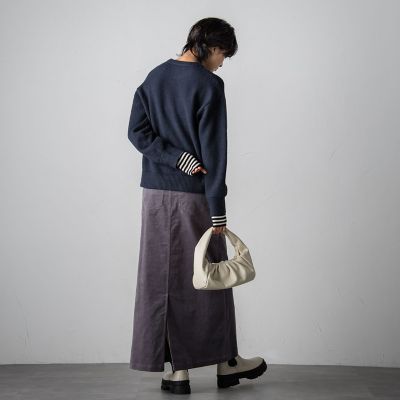 ebure エブール ワイドコーデュロイフレアスカート 置き忘れる 