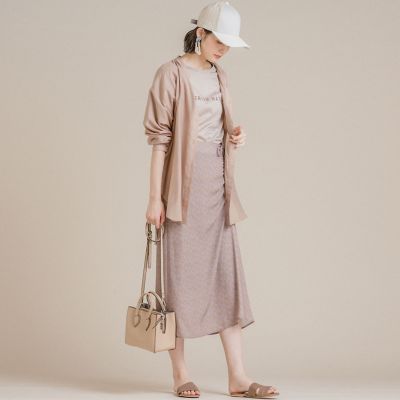 【ｓｏｃｏｌｌａ】小花柄サイドギャザーマーメイドスカート