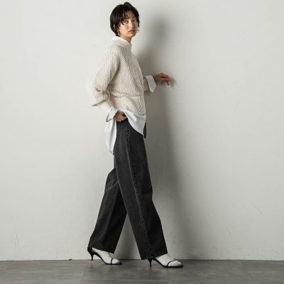 ポップコーンクロップトニットプルオーバー≪手洗い可能≫