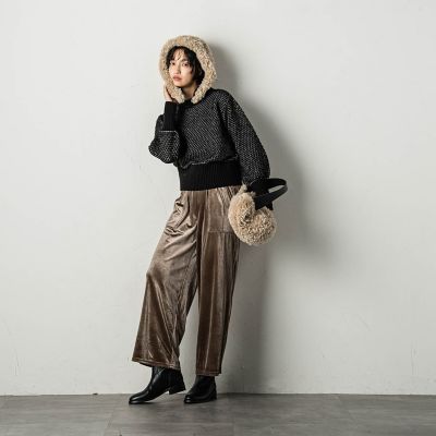 ポップコーンクロップトニットプルオーバー≪手洗い可能≫