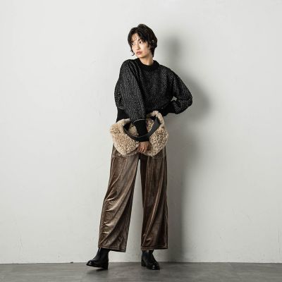 ポップコーンクロップトニットプルオーバー≪手洗い可能≫