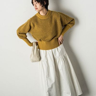 ポップコーンクロップトニットプルオーバー≪手洗い可能≫