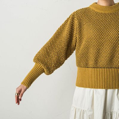 ポップコーンクロップトニットプルオーバー≪手洗い可能≫