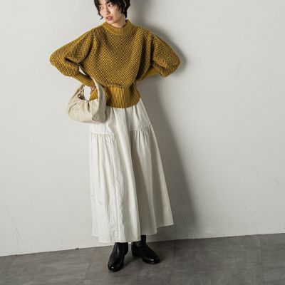 ポップコーンクロップトニットプルオーバー≪手洗い可能≫