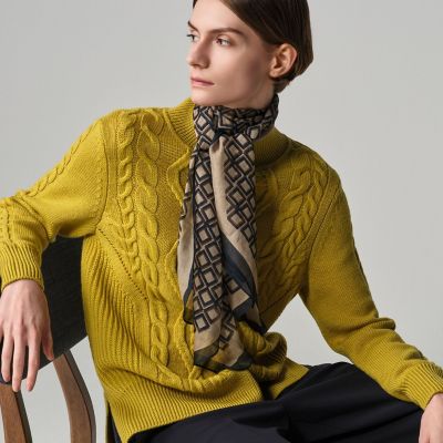 ストールマンテラッシ　シャドウステッチ　ノルウェージャン ウォッシャブル】シャドウPモザイクストール | Paul Stuart (Women