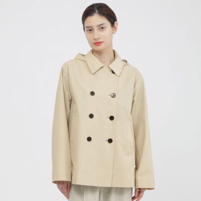 ＜Paul Stuart (Women)＞【ウォッシャブル／はっ水／防しわ性】ダブルシレーソロタフタ　コート