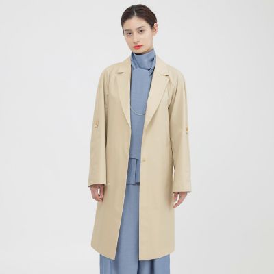 ＜Paul Stuart (Women)＞【ウォッシャブル／はっ水／防しわ性】ダブルシレーソロタフタ　コート