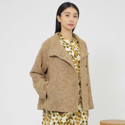 eclat掲載】ソフトミックスツイード コート | Paul Stuart (Women