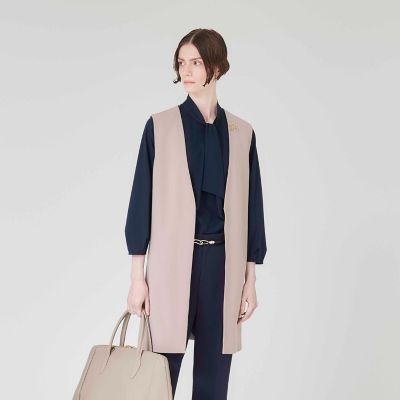 ＜Paul Stuart (Women)＞【ウォッシャブル】トリアセジョーゼット　ジレ