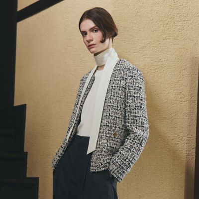 ＜Paul Stuart (Women)＞【Ｎｉｋｋｅｉ　ｍａｇａｚｉｎｅ／ｅｃｌａｔ掲載】チェーンツィード　ジャケット