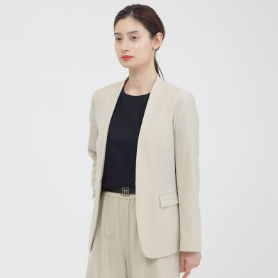 ＜Paul Stuart (Women)＞【Ｎｉｋｋｅｉ　Ｍａｇａｚｉｎｅ掲載】【ウォッシャブル／防しわ性】ソフトストレッチ　ジャケット