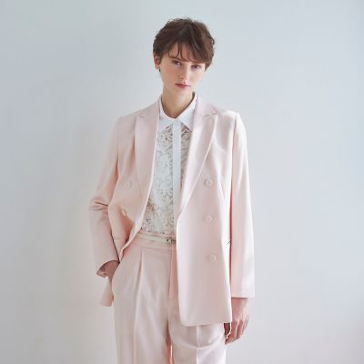 Precious掲載】ウールポリエステルストレッチ ジャケット