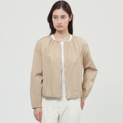 ＜Paul Stuart (Women)＞【Ｎｉｋｋｅｉ　ｍａｇａｚｉｎｅ掲載】【ウォッシャブル】マイクログログラン　ブルゾン