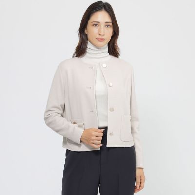 ＜Paul Stuart (Women)＞【Ｎｉｋｋｅｉ　ｍａｇａｚｉｎｅ掲載】ダブルカノコジャージ　ジャケット