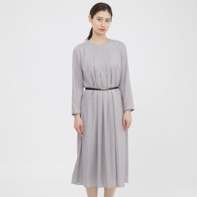 ＜Paul Stuart (Women)＞【ＷＥＢ・一部店舗限定／ウォッシャブル】スクエアドットプリント　ワンピース