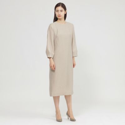 【ポールスチュアート】ジャガードフラワー柄ワンピース シアー サイズ8 花柄 ウォッシャブル】シアーオーガンジージャカード ワンピース | Paul