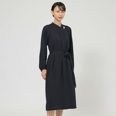 ＜Paul Stuart (Women)＞【ウォッシャブル】バックサテンアムンゼン　ワンピース