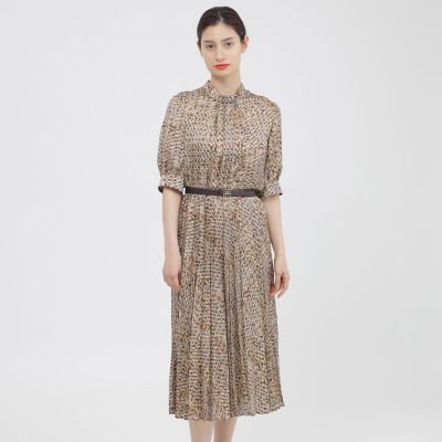 ＜Paul Stuart (Women)＞【ウォッシャブル】テクスチャープリント　ワンピース