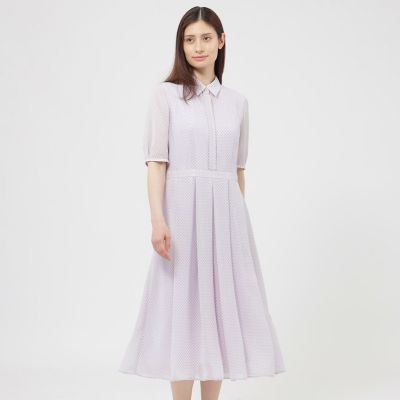 松島花さん着用】【ウォッシャブル】ダイヤドット ワンピース | Paul