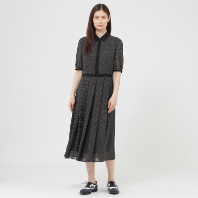 松島花さん着用】【ウォッシャブル】ダイヤドット ワンピース | Paul