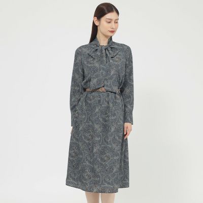 ＜Paul Stuart (Women)＞【ウォッシャブル】フラワーペイズリー　ワンピース