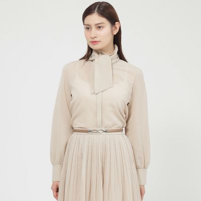 ＜Paul Stuart (Women)＞【ウォッシャブル】ボイルストレッチ　ブラウス