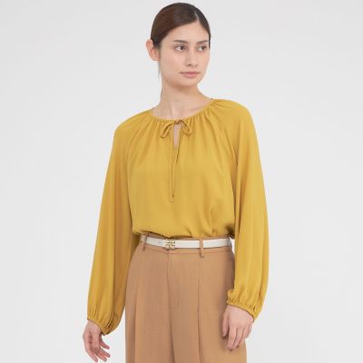 ＜Paul Stuart (Women)＞【ウォッシャブル】バックサテンアムンゼン　ブラウス