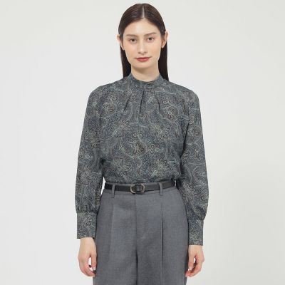 ＜Paul Stuart (Women)＞【ウォッシャブル】フラワーペイズリー　ブラウス