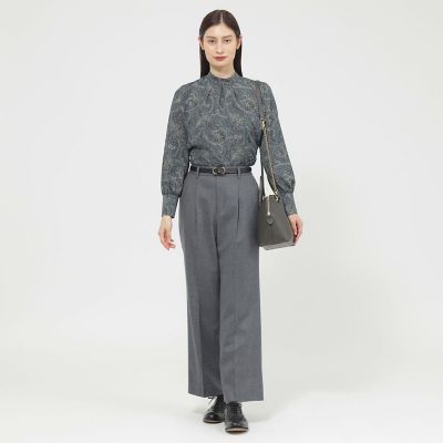 ウォッシャブル】フラワーペイズリー ブラウス | Paul Stuart (Women