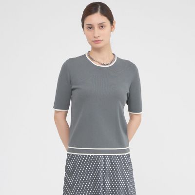 ＜Paul Stuart (Women)＞【ウォッシャブル】アセテートストレッチ　プルオーバー