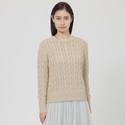 ＜Paul Stuart (Women)＞【ウォッシャブル】シークインコットン　プルオーバー