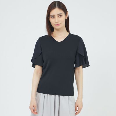 ＜Paul Stuart (Women)＞【ウォッシャブル／接触冷感／ＵＶ対策】シャイニーストレッチ／バックサテンアムンゼン　プルオーバー