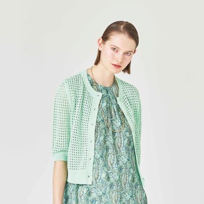 ＜Paul Stuart (Women)＞【ウォッシャブル】パペルストレッチ　カーディガン