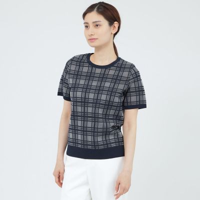 WEB・一部店舗限定／ウォッシャブル】チェックジャカード プル