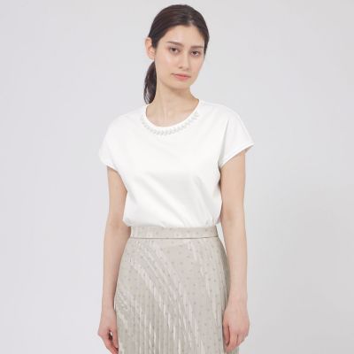 ＜Paul Stuart (Women)＞【Ｎｉｋｋｅｉ　Ｍａｇａｚｉｎｅ掲載】【ウォッシャブル／接触冷感】超冷感スムース　プルオーバー