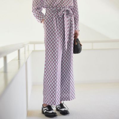 Precious掲載】【ウォッシャブル】ロープモノグラム パンツ