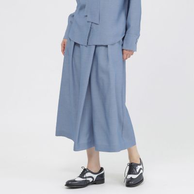 ＜Paul Stuart (Women)＞【ｅｃｌａｔ掲載】【ウォッシャブル／接触冷感】シャルマンダンガリー　パンツ