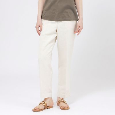 ＜Paul Stuart (Women)＞【ｅｃｌａｔ掲載】【ウォッシャブル】リネンライクストレッチジャカード　パンツ