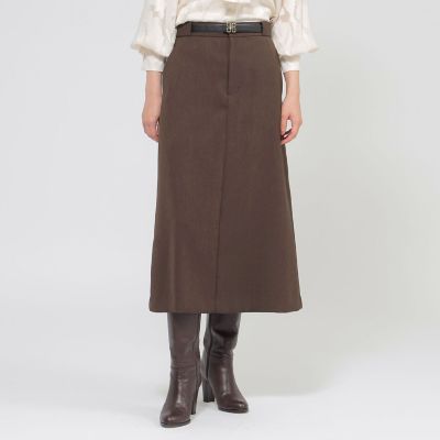 ＜Paul Stuart (Women)＞ウール混ダブルサテン　スカート
