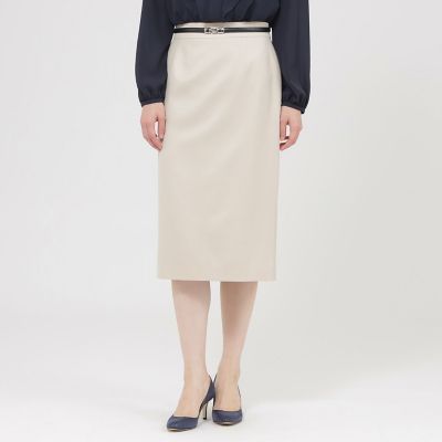 ＜Paul Stuart (Women)＞ウールシルクヘリンボーン　スカート