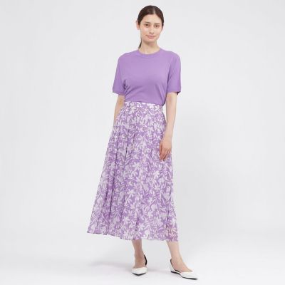 ★日本製★PURPLE DESIGNスカート ウォッシャブル】シャドウボタニカル スカート | Paul Stuart (Women