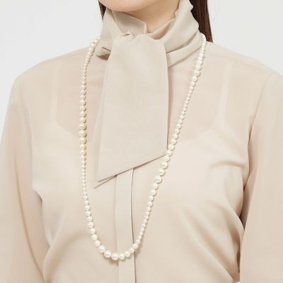 ＜Paul Stuart (Women)＞【Ｎｉｋｋｅｉ　ｍａｇａｚｉｎｅ掲載】ウェーブロングパール